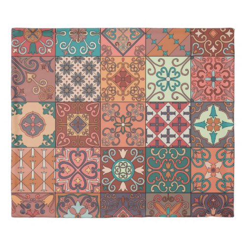 Portuguese Tiles Talavera Style Azulejo Duvet Cover