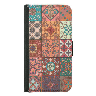 Portuguese Tiles: Talavera Style Azulejo. Samsung Galaxy S5 Wallet Case