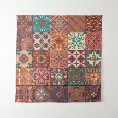 Portuguese Tiles Talavera Style Azulejo Tapestry