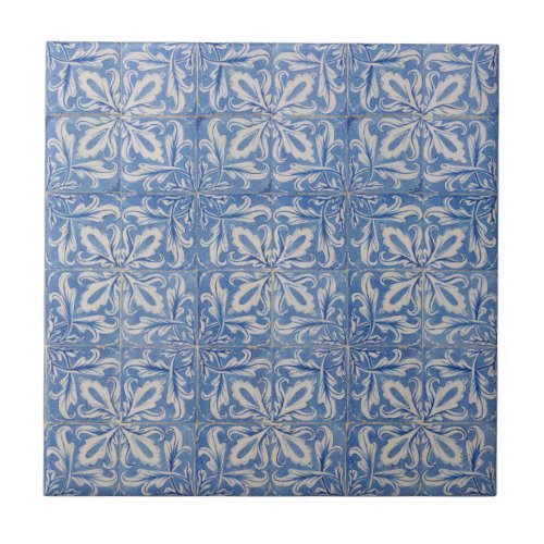 Portuguese Tiles Vintage Azulejos Blue White 