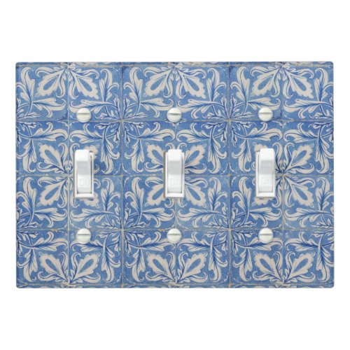 Portuguese Tiles Vintage Azulejos Blue White  Light Switch Cover
