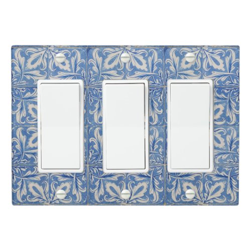 Portuguese Tiles Vintage Azulejos Blue White Light Switch Cover