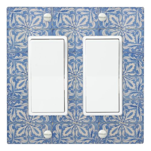 Portuguese Tiles Vintage Azulejos Blue White  Light Switch Cover