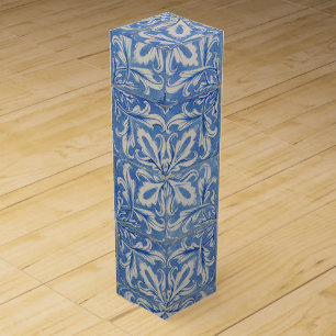 Portuguese Tiles Vintage Azulejos Blue White Wine Box
