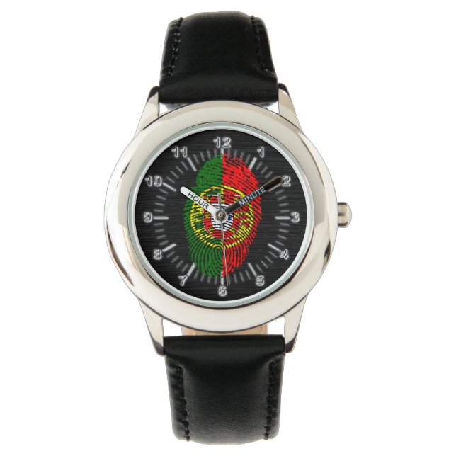Portuguese touch fingerprint flag watch (Front)