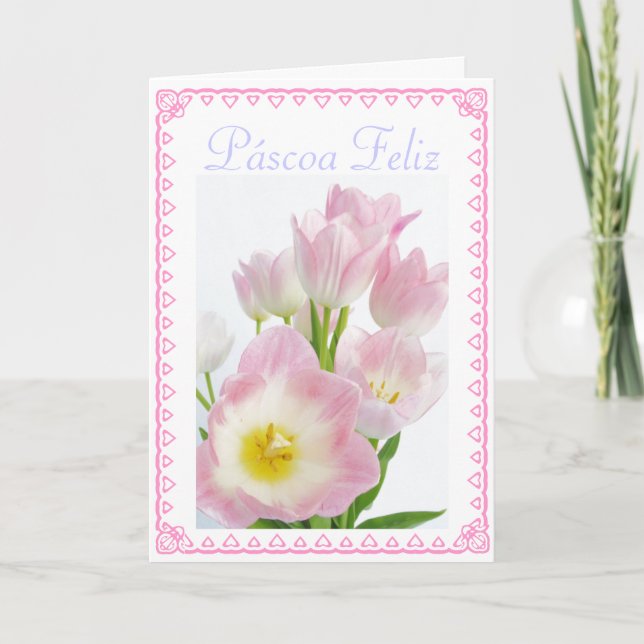 Portuguese: Tulipas / Easter Holiday Card (Front)