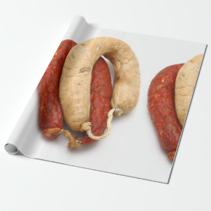 Portuguese typical sausages wrapping paper