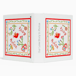 Portuguese valentine's love handkerchiefs 3 ring binder