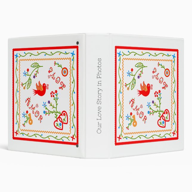 Portuguese valentine's love handkerchiefs  3 ring binder (Background)