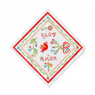 Portuguese valentine's love handkerchiefs  bandana