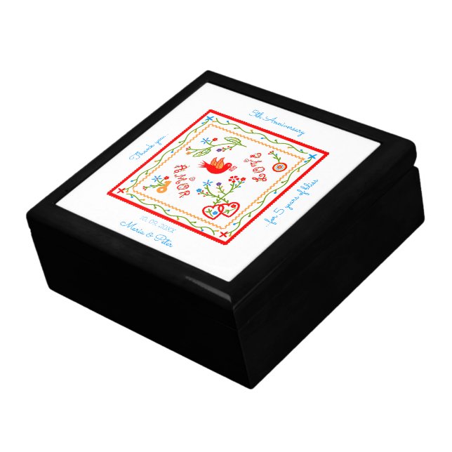 Portuguese valentine's love handkerchiefs  gift box (Side)