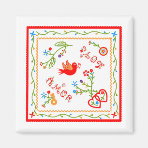 Portuguese valentine's love handkerchiefs  magnet