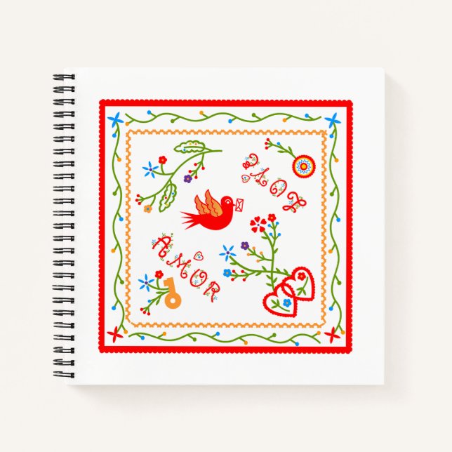 Portuguese valentine's love handkerchiefs  notebook (Front)