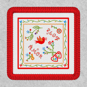 Portuguese valentine's love handkerchiefs  patch