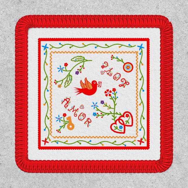 Portuguese valentine's love handkerchiefs  patch (Front)