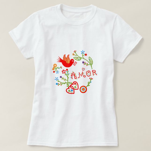 Portuguese valentine's love handkerchiefs   T-Shirt (Design Front)