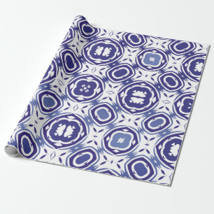 Portuguese vintage azulejo tiles. Minimal design. Wrapping Paper