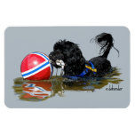 Portuguese Water Dog 2 with Buoy Ball Magnet