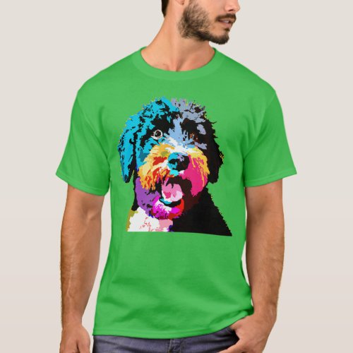 Portuguese Water Dog Art Dog Lover Gifts 2 T_Shirt