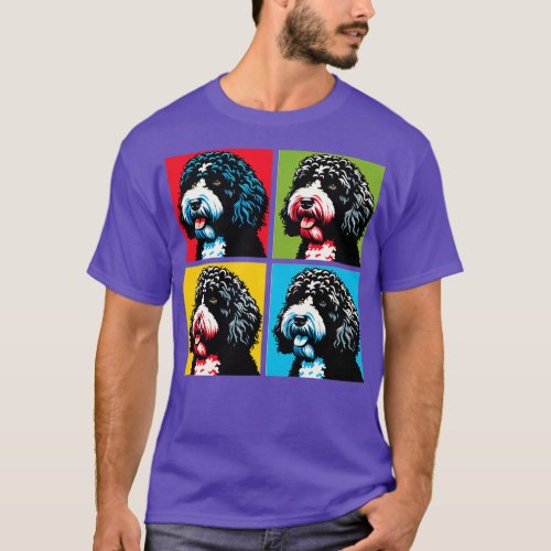 Portuguese Water Dog Art Dog Lover Gifts 3 T_Shirt