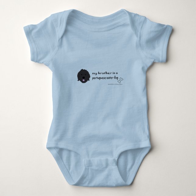 portuguese water dog baby bodysuit (Front)