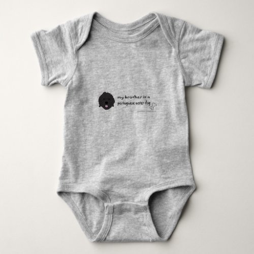 portuguese water dog baby bodysuit