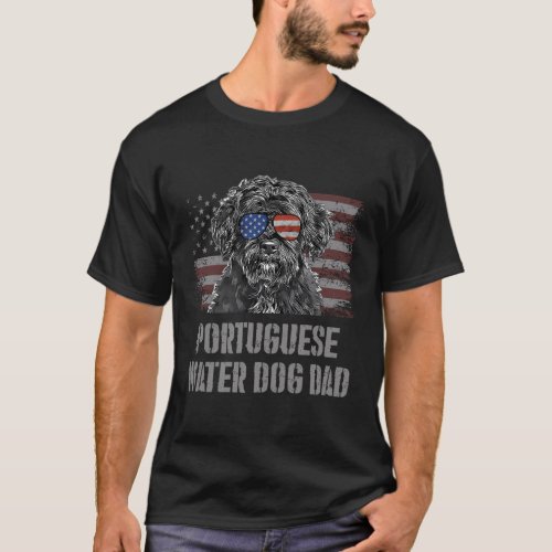 Portuguese Water Dog Best Dog Dad Ever Usa America T_Shirt