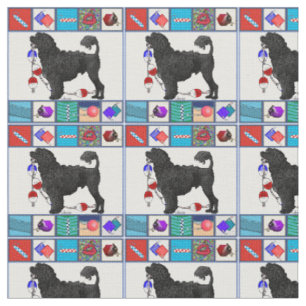 Portuguese Water Dog Black Lion & Water Equipment Fabric