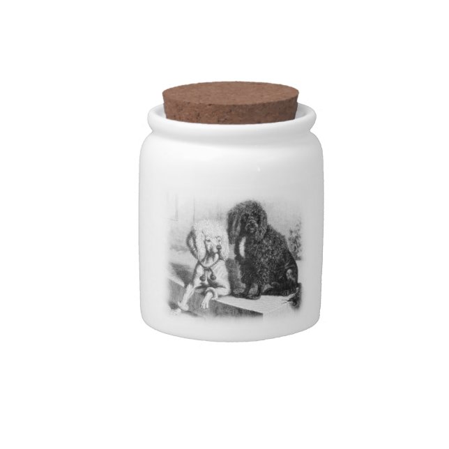 Portuguese Water Dog Candy Jar (Front)