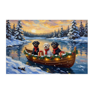 Portuguese Water Dog Christmas Boat Holiday Acrylic Print