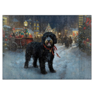 Portuguese Water Dog Christmas Festive Season Cutting Board