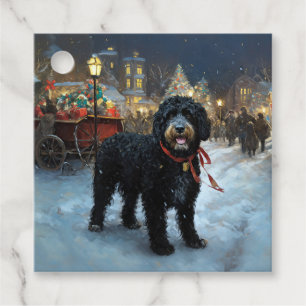 Portuguese Water Dog Christmas Festive Season Favor Tags