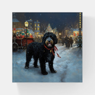 Portuguese Water Dog Christmas Festive Season Paperweight