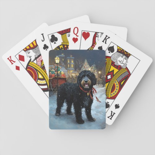 Portuguese Water Dog Christmas Festive Season Playing Cards