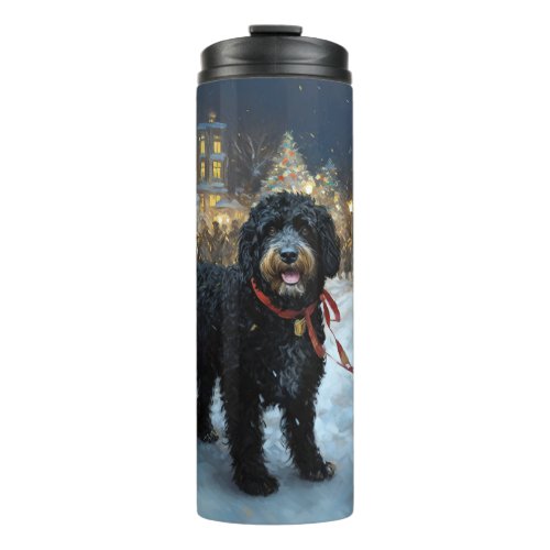 Portuguese Water Dog Christmas Festive Season Thermal Tumbler