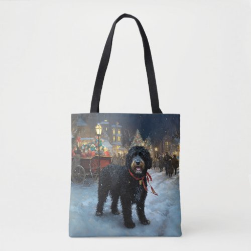 Portuguese Water Dog Christmas Festive Season Tote Bag