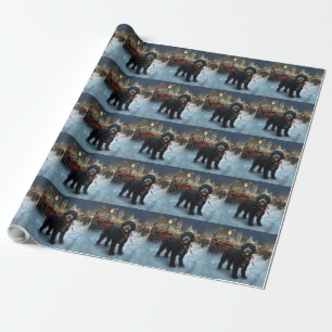 Portuguese Water Dog Christmas Festive Season Wrapping Paper