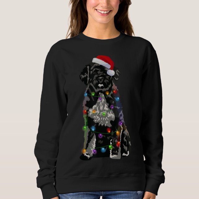 Portuguese Water Dog Christmas Lights Xmas Dog Lov Sweatshirt (Front)