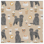 Portuguese Water dog coffee lover tan Fabric