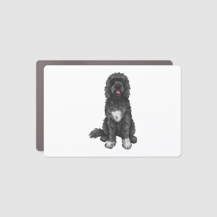 Portuguese Water Dog Cute Dog Art Car Magnet