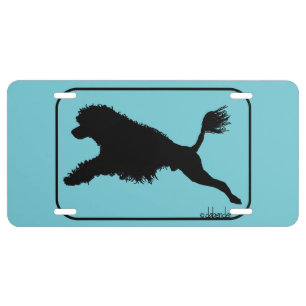 Portuguese Water Dog Diving Lion License Plate
