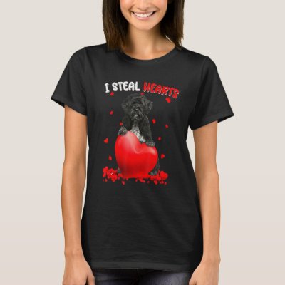 Portuguese Water Dog Dog I Steal Hearts Cute Valen T-Shirt