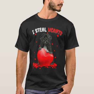 Portuguese Water Dog Dog I Steal Hearts Cute Valen T-Shirt