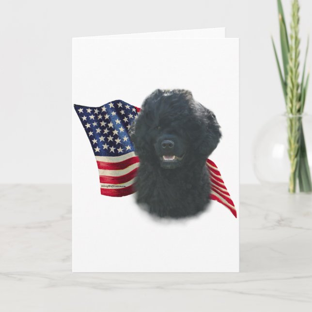 Portuguese Water Dog Flag Card (Front)