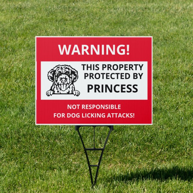 PORTUGUESE WATER DOG | Funny Beware of Dog Sign (Insitu)