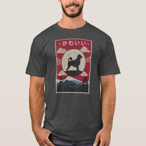 Portuguese Water Dog Japanese Design Kawaii Dog T_Shirt