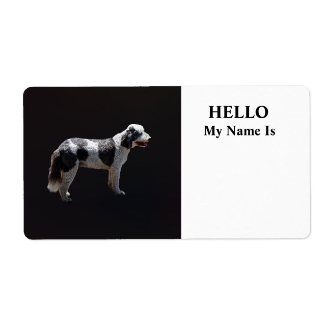 Portuguese Water Dog Label (Front)