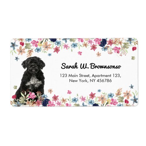 Portuguese Water Dog Label