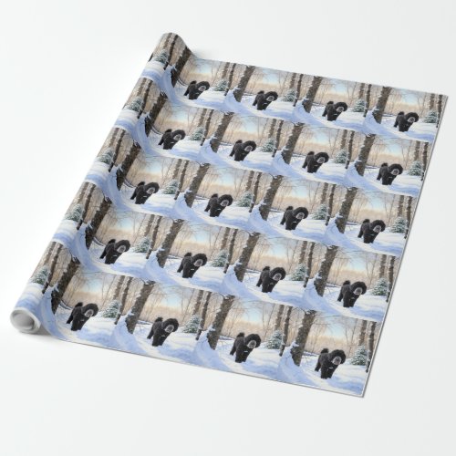 Portuguese Water Dog Let It Snow Christmas Wrapping Paper