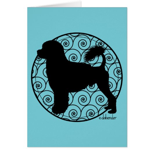 Portuguese Water Dog Lion Waves Cards (Front)